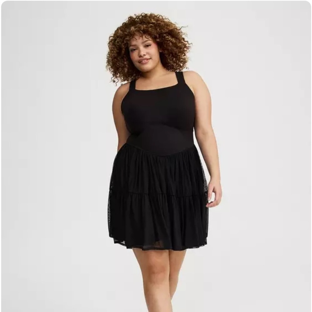Performance Core Mesh Ruffle 2fer Active Dress